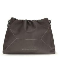 Brunello Cucinelli - Brown Calf Leather Bos Taurus Shoulder Bag - Lyst