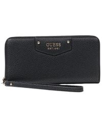 Guess - Eco-friendly Minimalist Black Faux Leather Wallet - Lyst