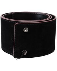 CoSTUME NATIONAL - Elegant Wide Leather Fashion Belt With Metal Accents - Lyst