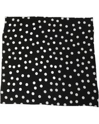 Dolce & Gabbana - Black White Polka Dot Square Foulard Scarf - Lyst