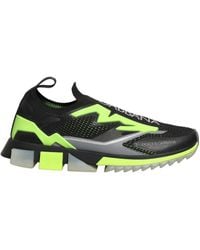 Dolce & Gabbana - Black Green Sorrento Low Top Sneakers Shoes - Lyst