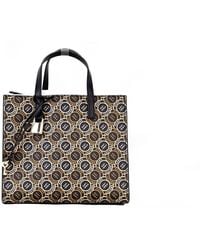 Marc Jacobs - Mini Grind Signet Printed Leather Crossbody Tote Handbag Purse - Lyst