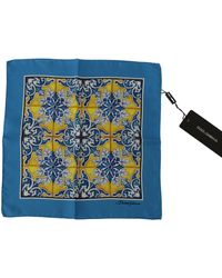 Dolce & Gabbana - Square Silk Scarf With Majolica Pattern - Lyst