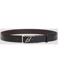 Brioni - Black Leather Belt - Lyst