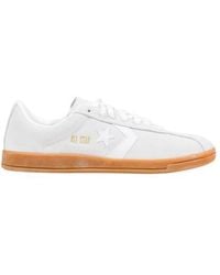 Converse - White Leather Low Top Sneakers - Lyst
