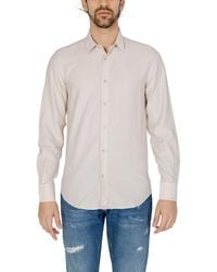 Antony Morato - Beige Viscose Dress Shirt - Lyst