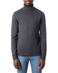 Jack & Jones - Gray Cotton Sweater - Lyst