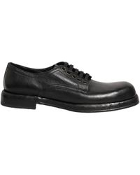 Dolce & Gabbana - Black Leather Lace Up Derby Dress Men Shoes - Lyst