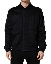 Dolce & Gabbana - Black Cashmere Knitted Button Down Jacket - Lyst