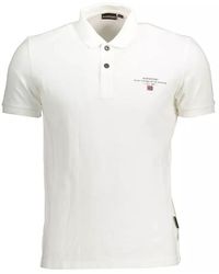 Napapijri - White Cotton Polo Shirt - Lyst