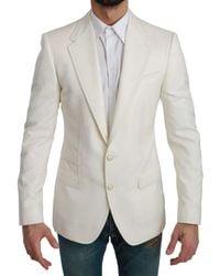 Dolce & Gabbana - White Virgin Wool Blazer - Lyst