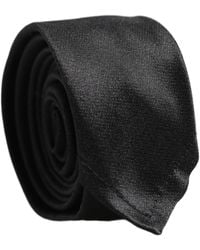 Dolce & Gabbana - Men Black Satin Silk Classic Adjustable Tied Necktie Tie - Lyst