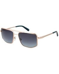 Guess - Gold Metal Sunglasses - Lyst