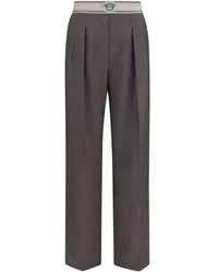 Versace - Gray Wool Oves Aries Pants - Lyst