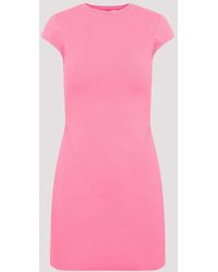 Victoria Beckham - Pink Cap Sleeve Fitted Mini Dress - Lyst