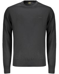 BOSS - Black Wool Sweatshirt - Lyst