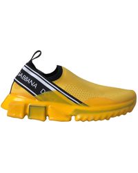 Dolce & Gabbana - Yellow Sorrento Slip On Sneakers Shoes - Lyst