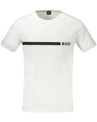 BOSS - White Cotton Men's T - Lyst