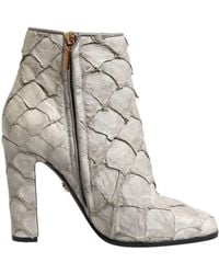 Dolce & Gabbana - Ankle Boot Fish Leather Zipper - Lyst