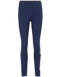 Fila - Blue Cotton Leggings - Lyst