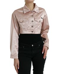Dolce & Gabbana - Elegant Cropped Denim Jacket - Lyst