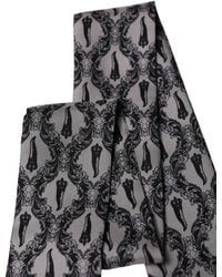Dolce & Gabbana - Baroque Silk Fringed Skinny Foulard Scarf - Lyst