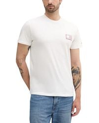 Tommy Hilfiger - Cream Recycled Cotton T - Lyst