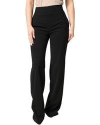 Just Cavalli - Black High Waist Straight Trouser Formal Pants - Lyst