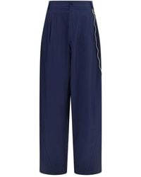 DARKPARK - Blue Cotton Casual Pants - Lyst