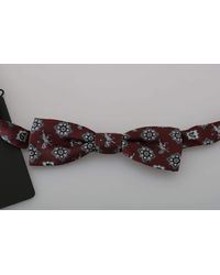 Dolce & Gabbana - Maroon Lion Silk Adjustable Neck Bow Tie - Lyst