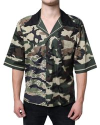 Dolce & Gabbana - Camouflage Button Down Casual Shirt - Lyst