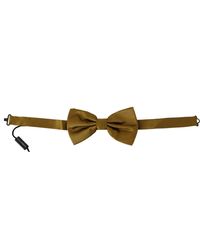 Dolce & Gabbana - Dolce Gabbana Mustard 100% Silk Butterfly Papillon Bow Tie - Lyst