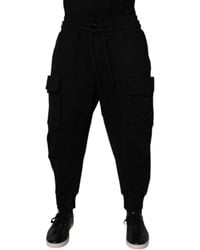 Dolce & Gabbana - Black Cotton Men Cargo Jogger Sweatpants Pants - Lyst