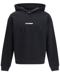 Jil Sander - Black Cotton Sweatshirt - Lyst