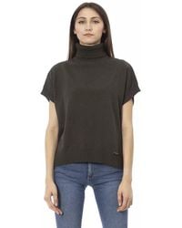 Baldinini - Elegant Turtleneck Sweater With Monogram Detail - Lyst
