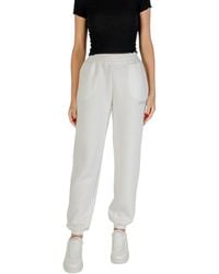 Guess - Beige Viscose Joggers (workout Pants) - Lyst