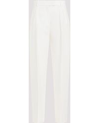 The Row - Off White Linen Antone Pant - Lyst