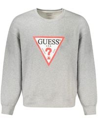 Guess - Gray Cotton Sweater - Lyst