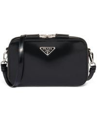 Prada - Small Brique Brushed Crossbody Bag - Lyst