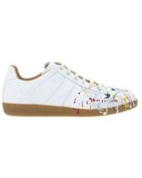 Maison Margiela - White Calf Leather Bos Taurus Low Top Sneakers - Lyst