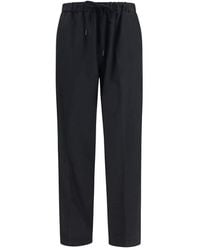 MM6 by Maison Margiela - Black Polyester Casual Pants - Lyst
