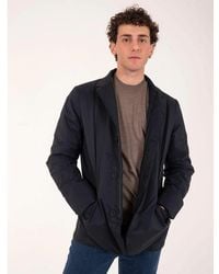 People Of Shibuya - Blue Polyester Coat - Lyst