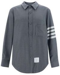 Thom Browne - Gray Wool Oves Aries Dress Shirt - Lyst