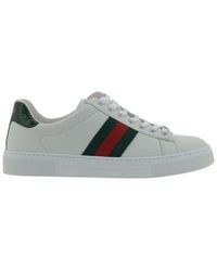 Gucci - White Calf Leather Bos Taurus Low Top Sneakers - Lyst