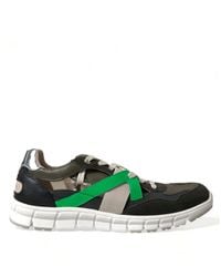 Dolce & Gabbana - Multicolor Leather Suede Low Top Sneakers Shoes - Lyst