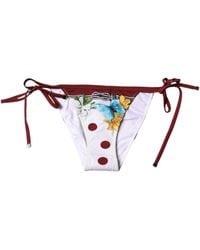 Dolce & Gabbana - Floral Print Bikini Bottoms - Lyst