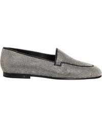 Dolce & Gabbana - Silver Crystal Embellished Men Loafers Shoes - Lyst