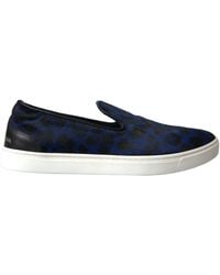 Dolce & Gabbana - Calfskin Hair Leopard Sneakers Shoes - Lyst