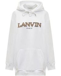 Lanvin - Oversized Logo Hoodie Sweatshirt - Lyst
