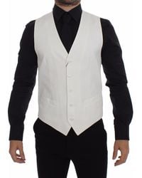 Dolce & Gabbana - Cotton Silk Blend Dress Vest Blazer - Lyst
